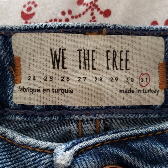 Free People Distressed Cut Off Mini Skirt Size 31 - Picture 8 of 11